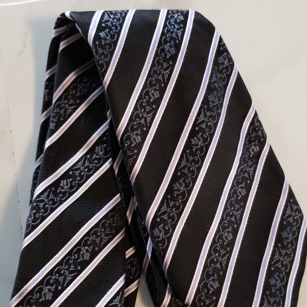 Gianfranco Ferre gorgeous black tiemade in Italy
